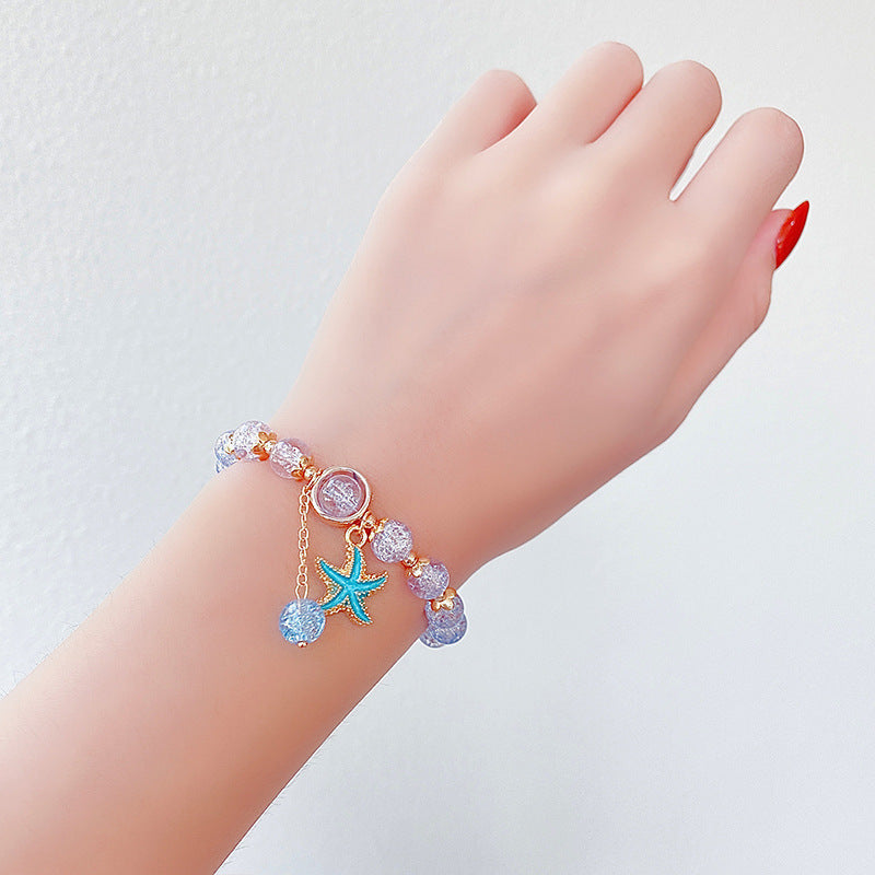 Hand Beading Glass Cute Princess Cartoon Bracelets