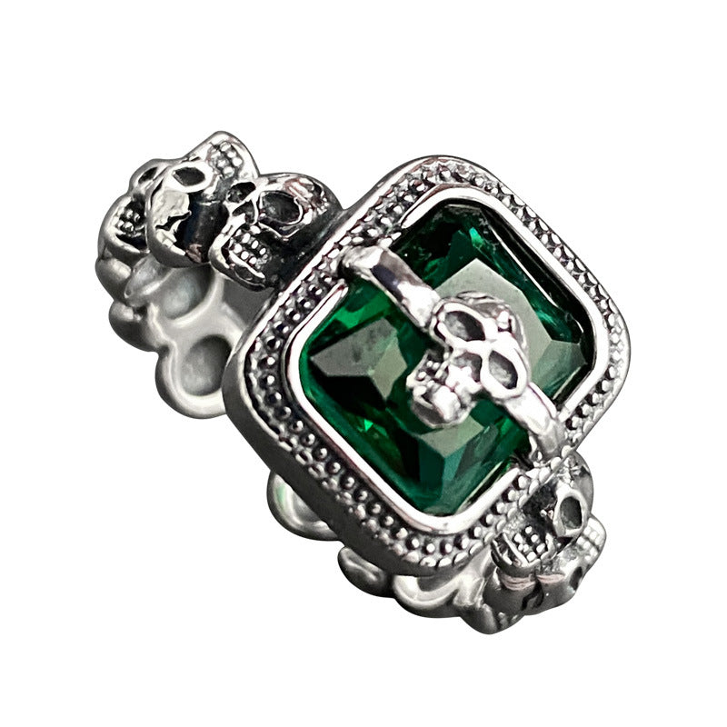 Women's Zircon Skull Open For Trendy Light Luxury Rings