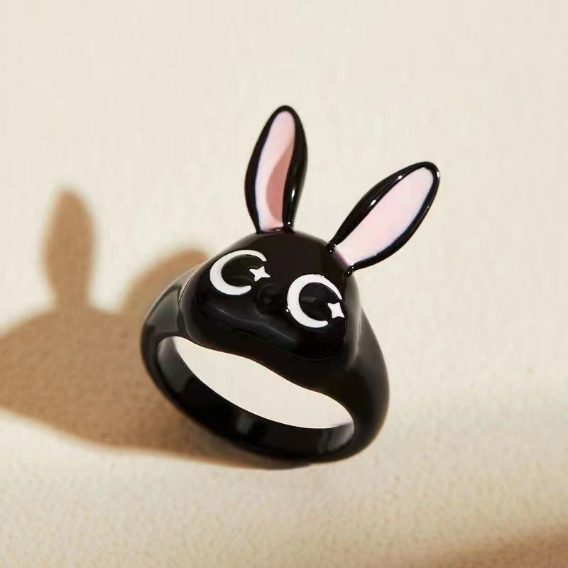 One-eyed Little Monster Niche Design Cartoon Sweet Cool Rings