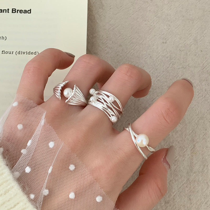 Pearl Female Exquisite Elegant Gentle Stylish Rings