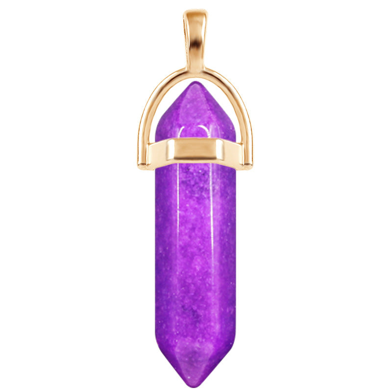 Crystal Hexagon Prism Hexagonal Column Natural Necklaces