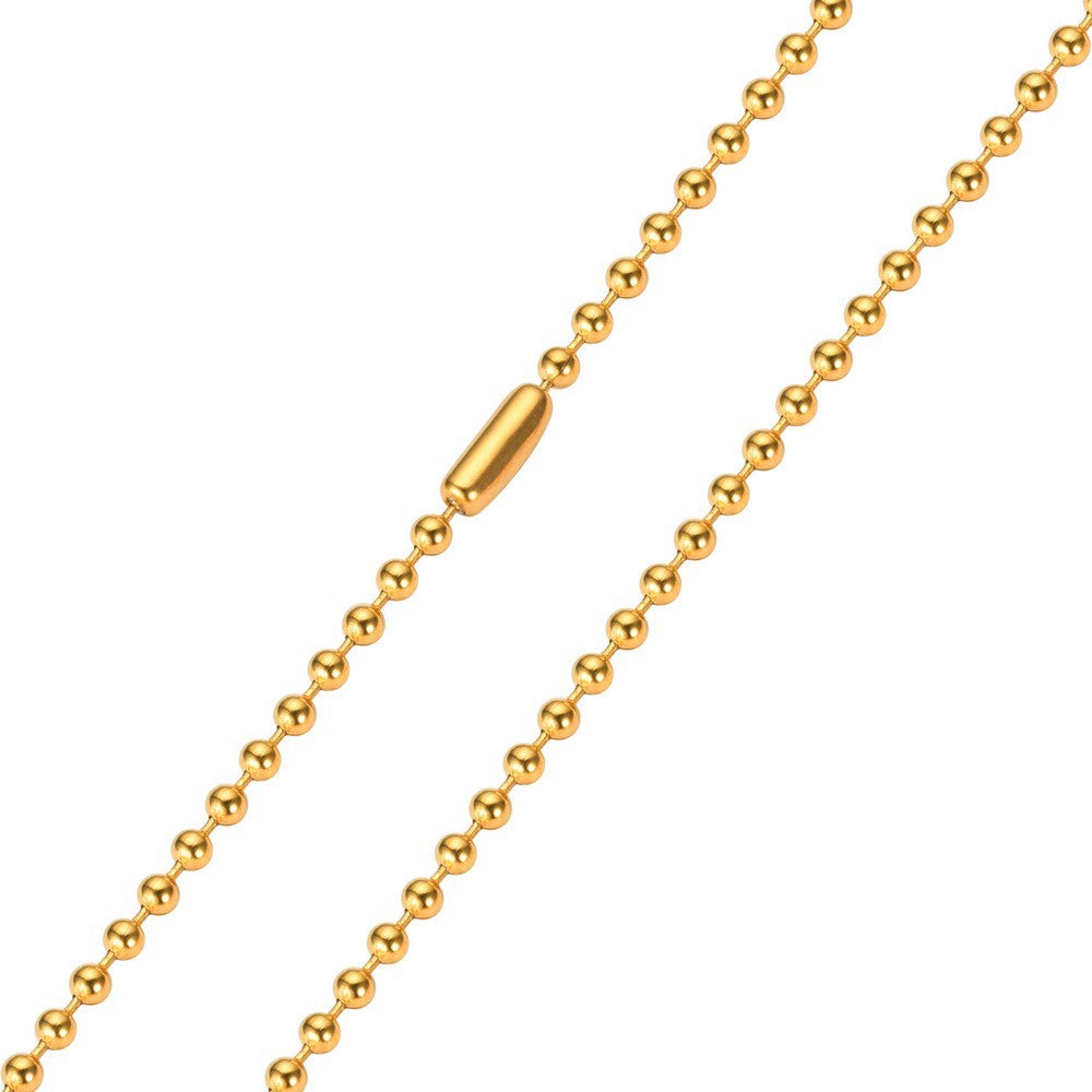 Steel Ball Chain Round Beads Material Necklaces