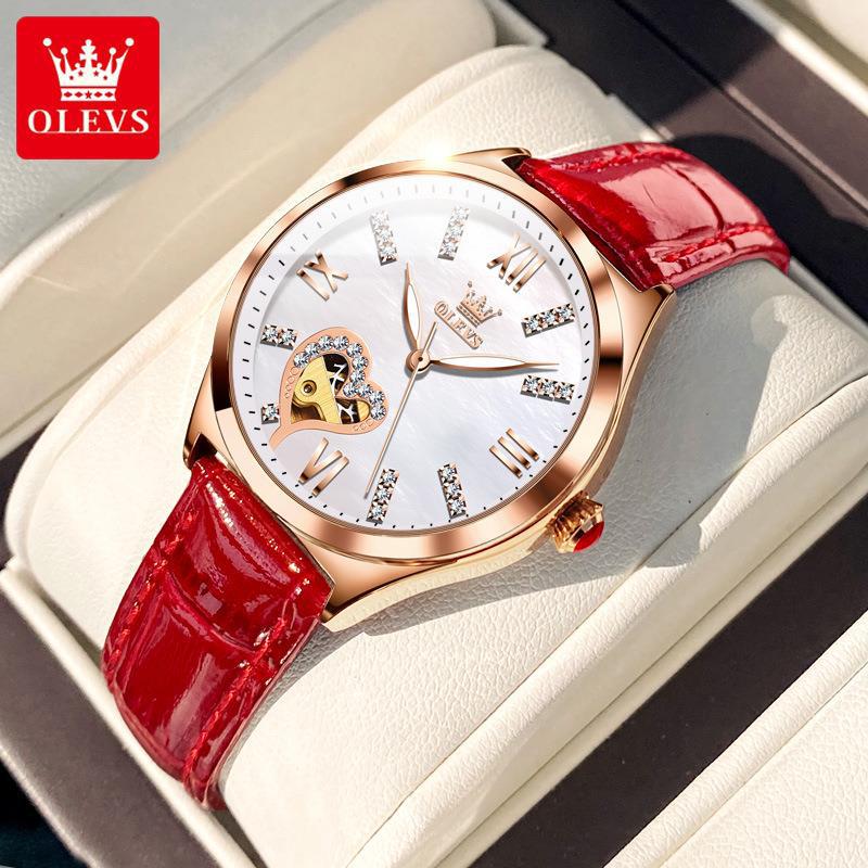 Women's Watch Automatic Quick Hand Leather Waterproof Mechanical Watches