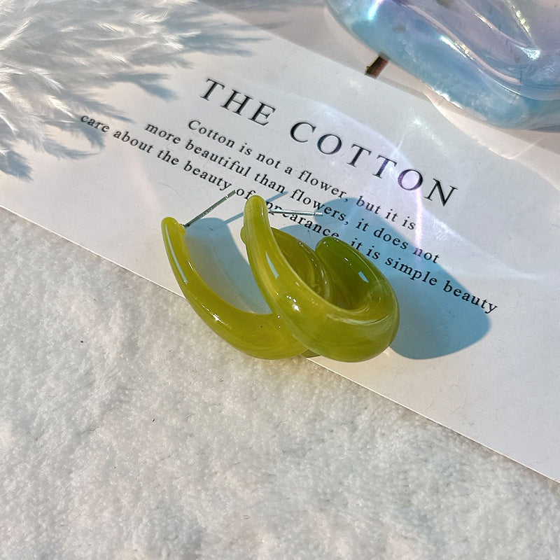 Fashion Design Candy Color Chain Female Dopamine Rings