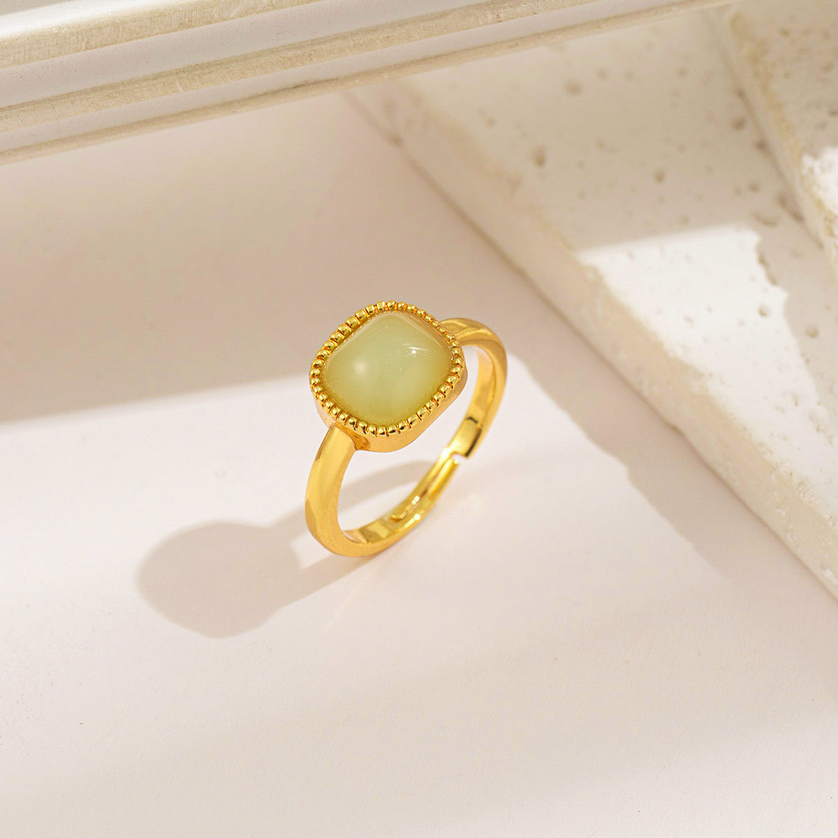 High-grade Real Gold Electroplated Zircon Design Rings