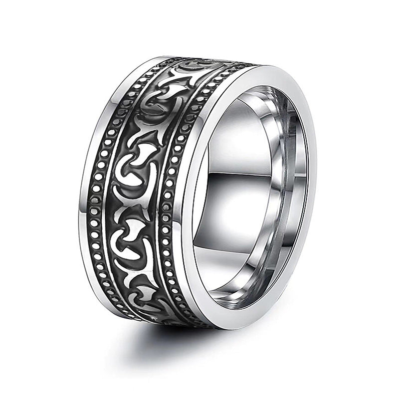 Men's Titanium Steel Tigereye Fashion Domineering Retro Wild Rings