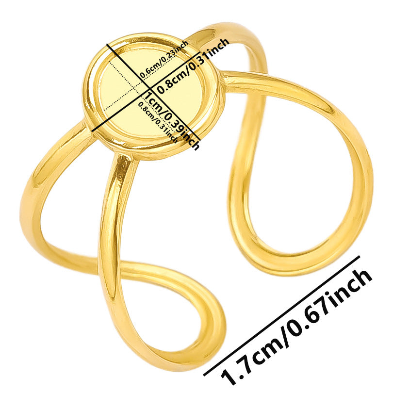 Women's Stainless Steel Fashion Irregular For Niche Rings