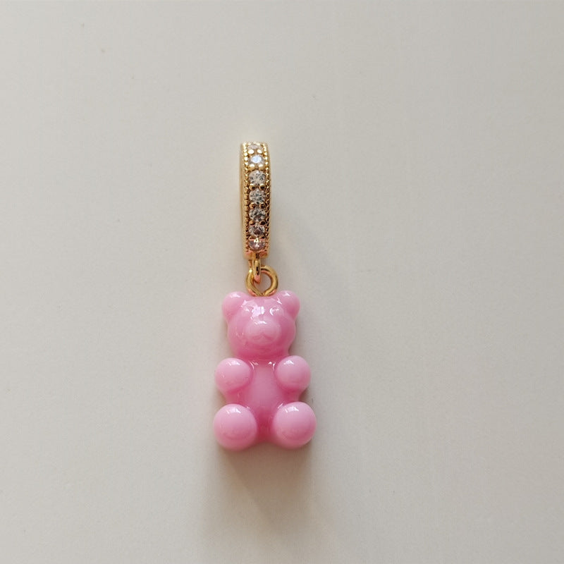 Women's Gummy Bear Versatile Candy Resin Personalized Pendants