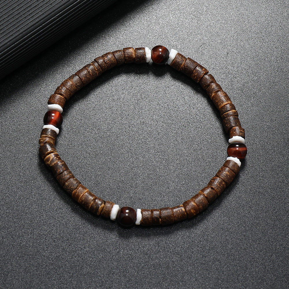 Ornament Simple Coconut Shell Natural Turquoise Bracelets