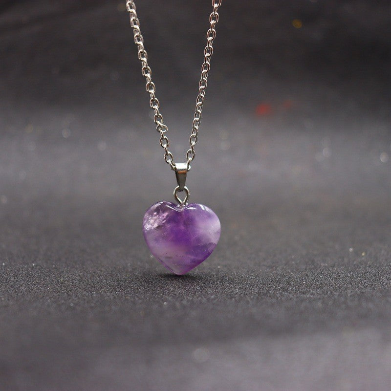 Ornament Natural Stone Amethyst Water Drop Pendants