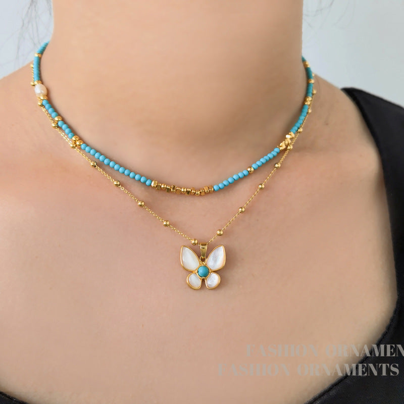 High-grade Niche Natural Stone Beaded Female Affordable Luxury Necklaces