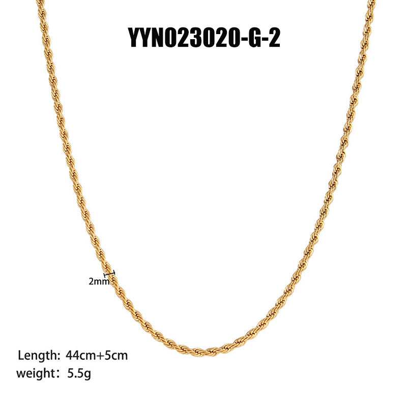 Flowers Chain Lady Temperament High-grade Flat Necklaces