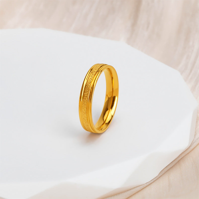 Simple Cool Titanium Steel Pressure Sand Rings