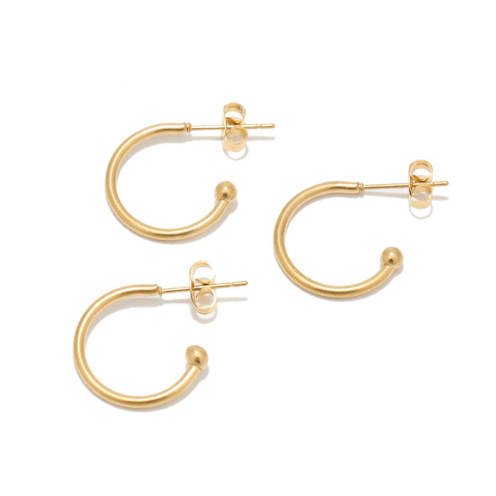 Shaped Titanium Steel Ear Personalized Twist Earrings