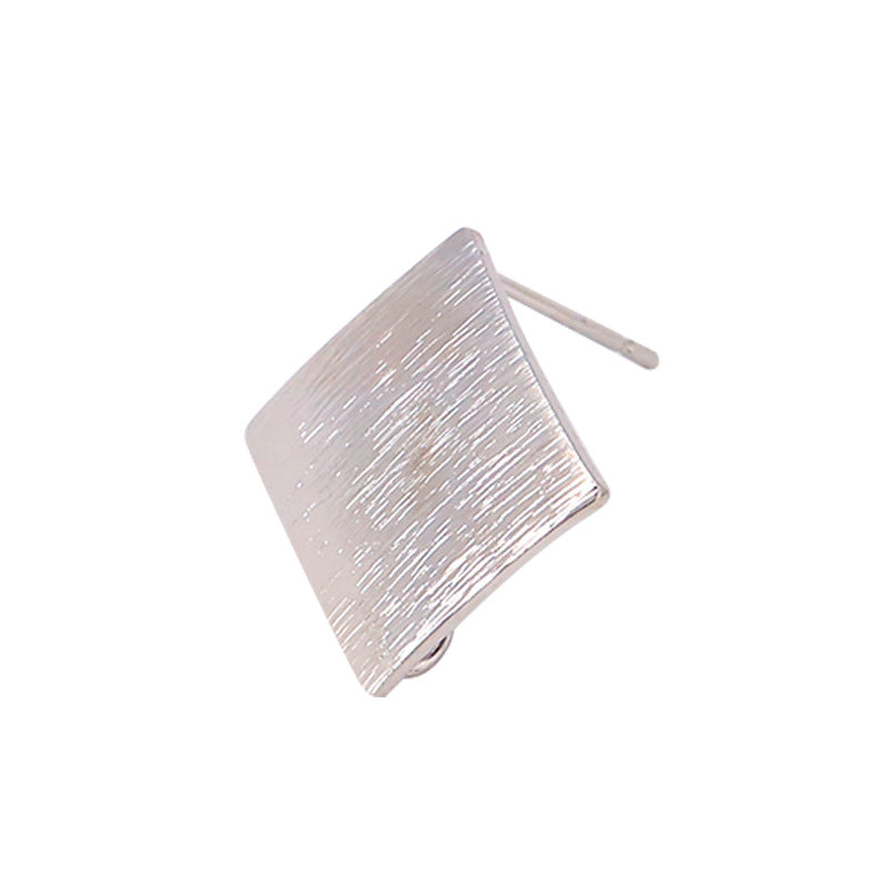 Vintage Geometric Double-sided Brushed Square Ear Earrings
