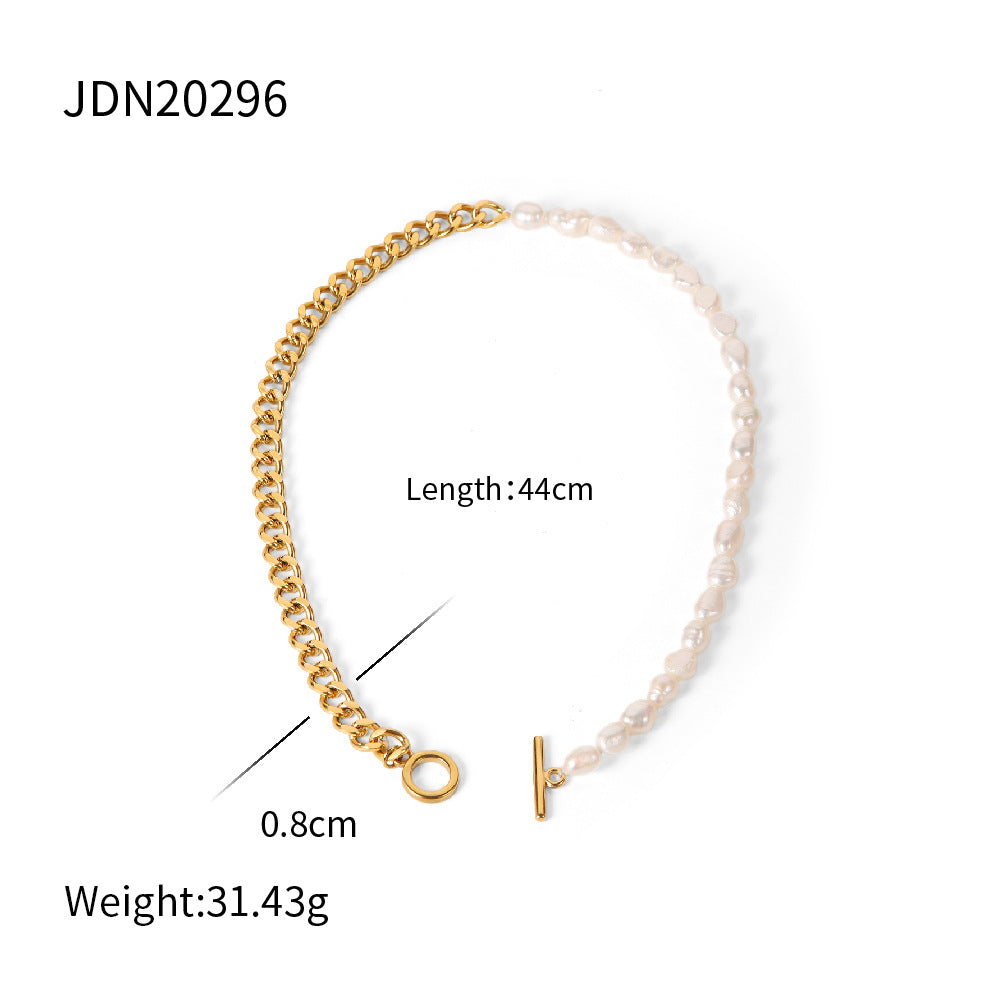 Ding Ornament Stainless Steel Pearl High-grade Clavicle Chain Necklaces