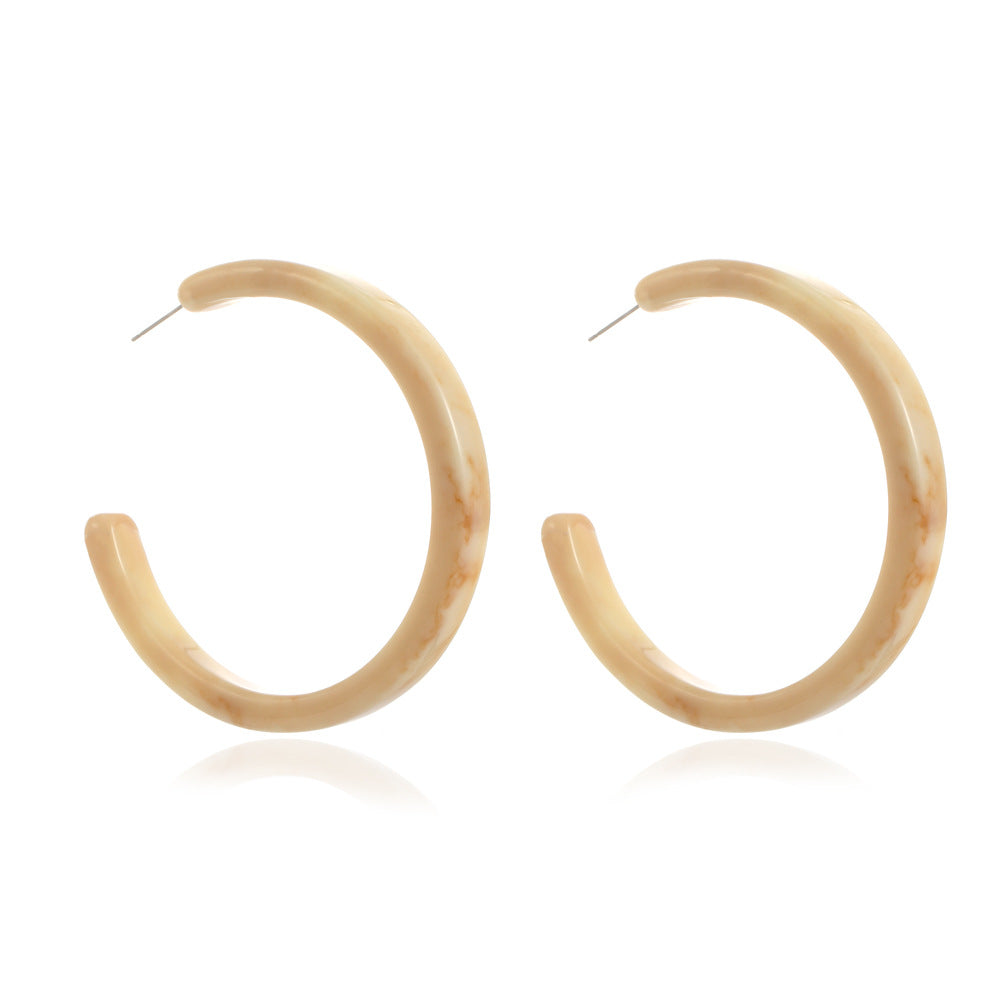 Type Resin Retro Simple Temperament Acetate Earrings