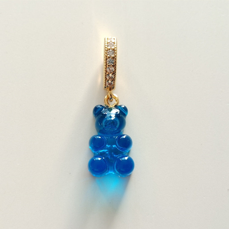 Women's Gummy Bear Versatile Candy Resin Personalized Pendants