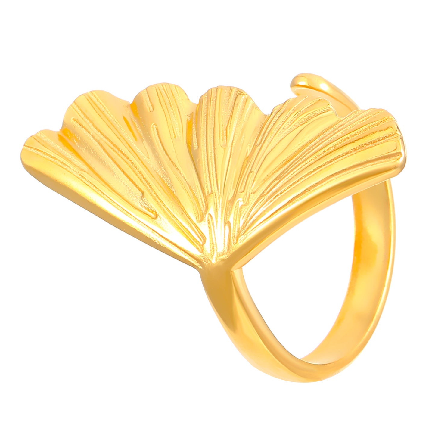 Female Starfish Sea Shell Ginkgo Leaf Ocean Rings