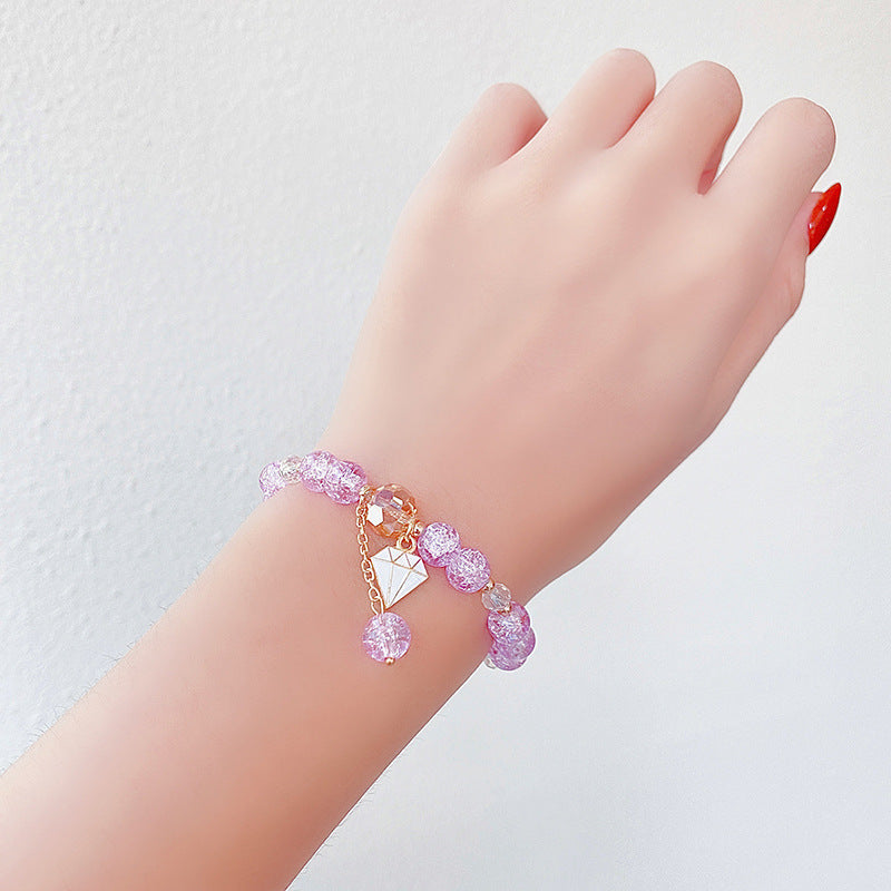 Hand Beading Glass Cute Princess Cartoon Bracelets