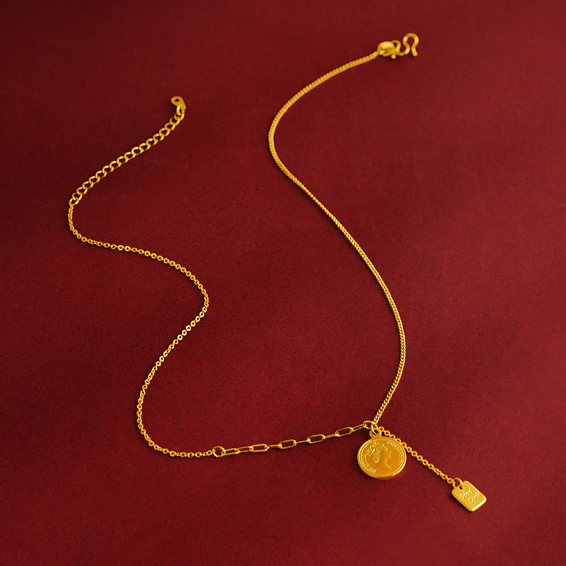 Bow Simulation Brass Decoration Vietnam Alluvial Gold Pendants