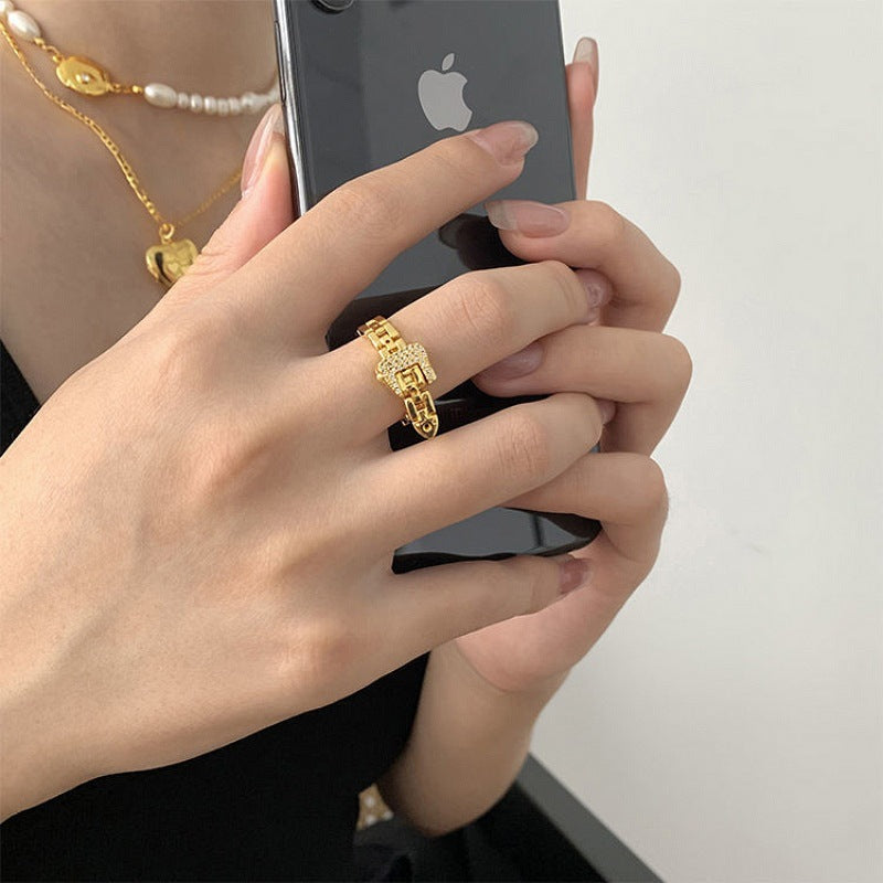Fashion Design Temperament Female Personality Chain Rings