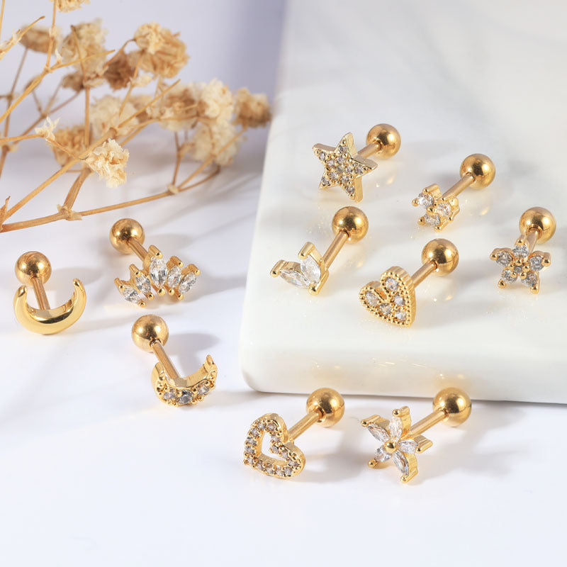 Women's Copper Head Diamond Elegant Stainless Steel Rings
