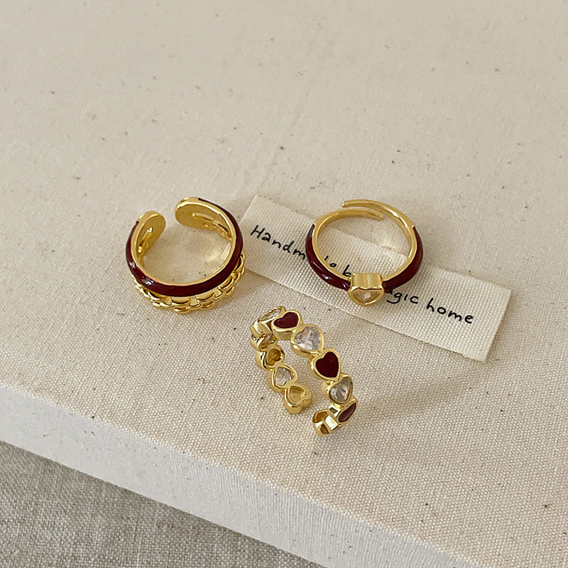 Oil Love Metal Open Female French Rings