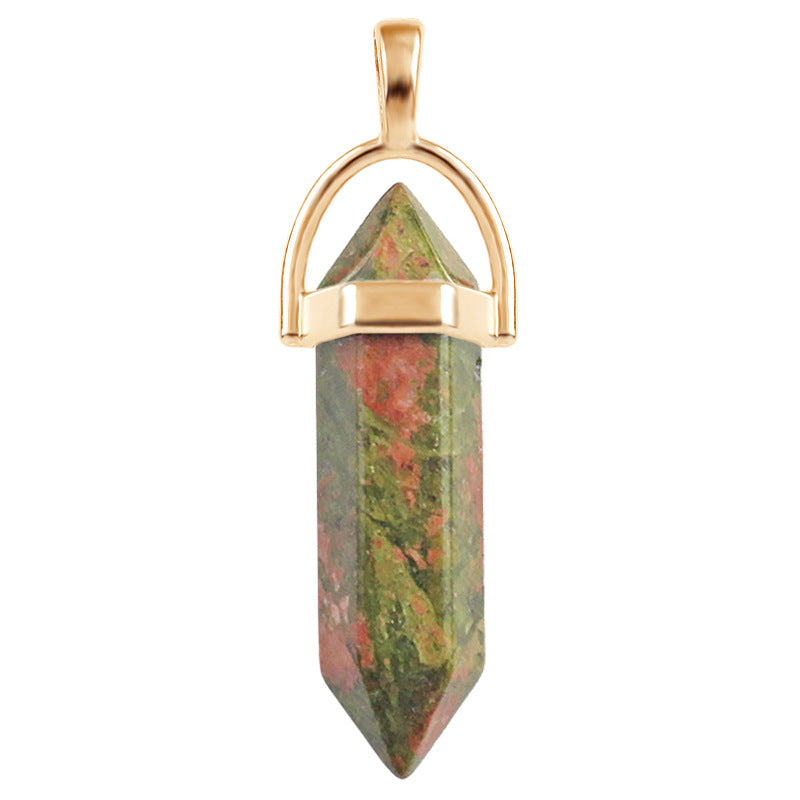 Crystal Hexagon Prism Hexagonal Column Natural Necklaces