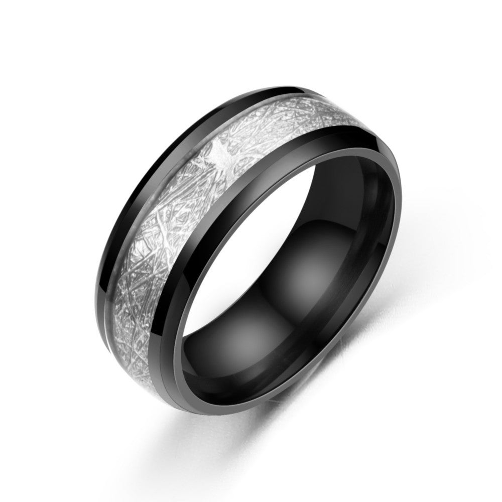 Drop Oil Inlaid Ice Silkworm Silk Pattern Rings