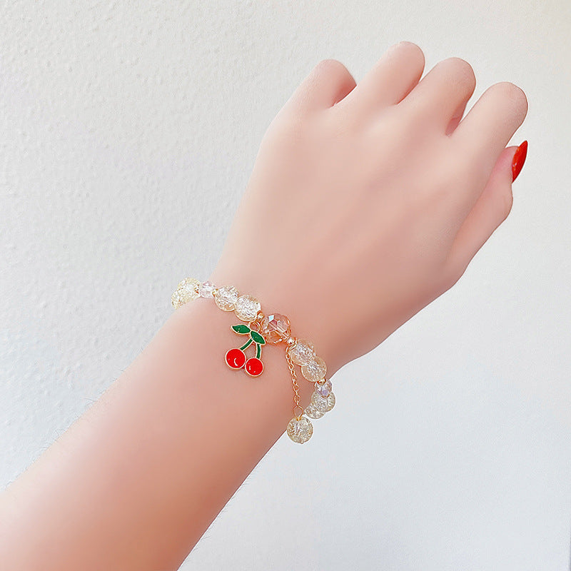 Hand Beading Glass Cute Princess Cartoon Bracelets