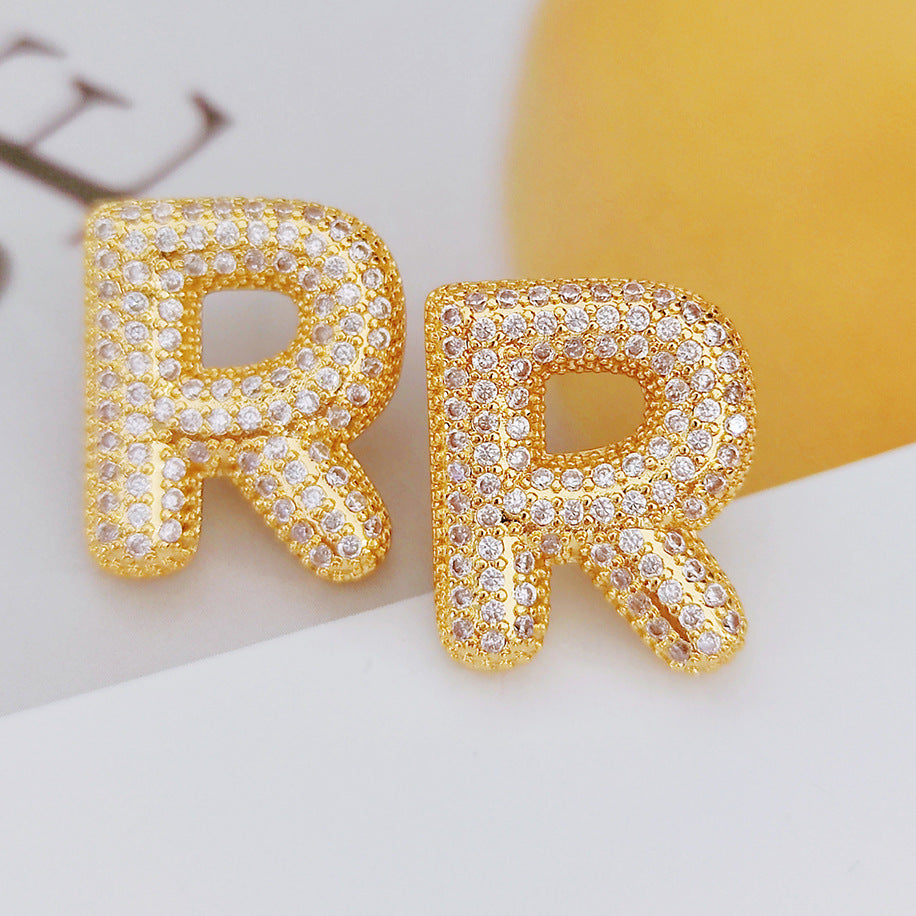 Fashion Balloon Bubble Cute Chubby English Earrings