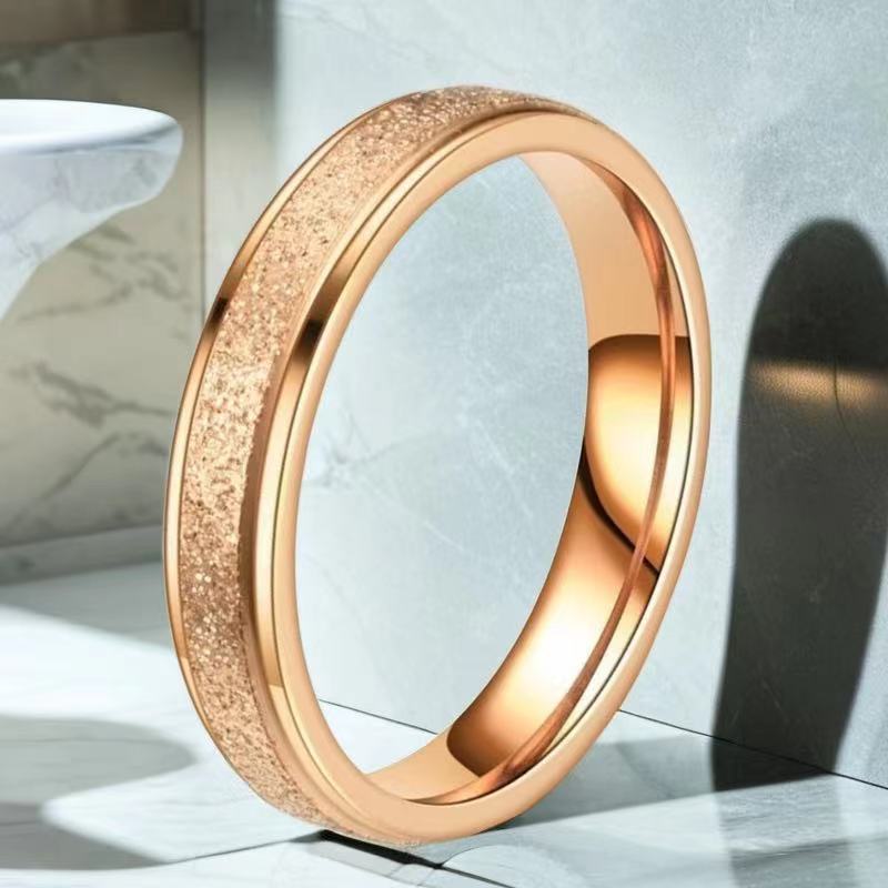 Women's Stainless Steel Female Wind Simple Niche Advanced Light Luxury Rings