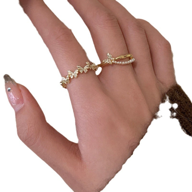 Bow Female Entry Lux Elegant Gentle Rings
