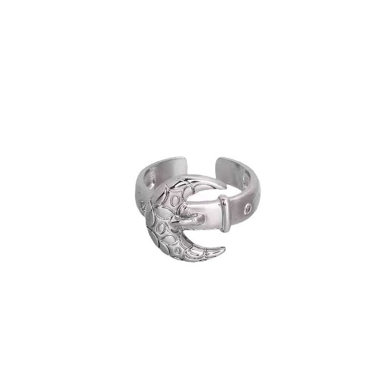 Star Moon Opening Couple Female Light Luxury Minority Rings