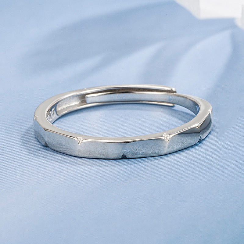 Love Couple Simple Opening Design Valentine's Rings