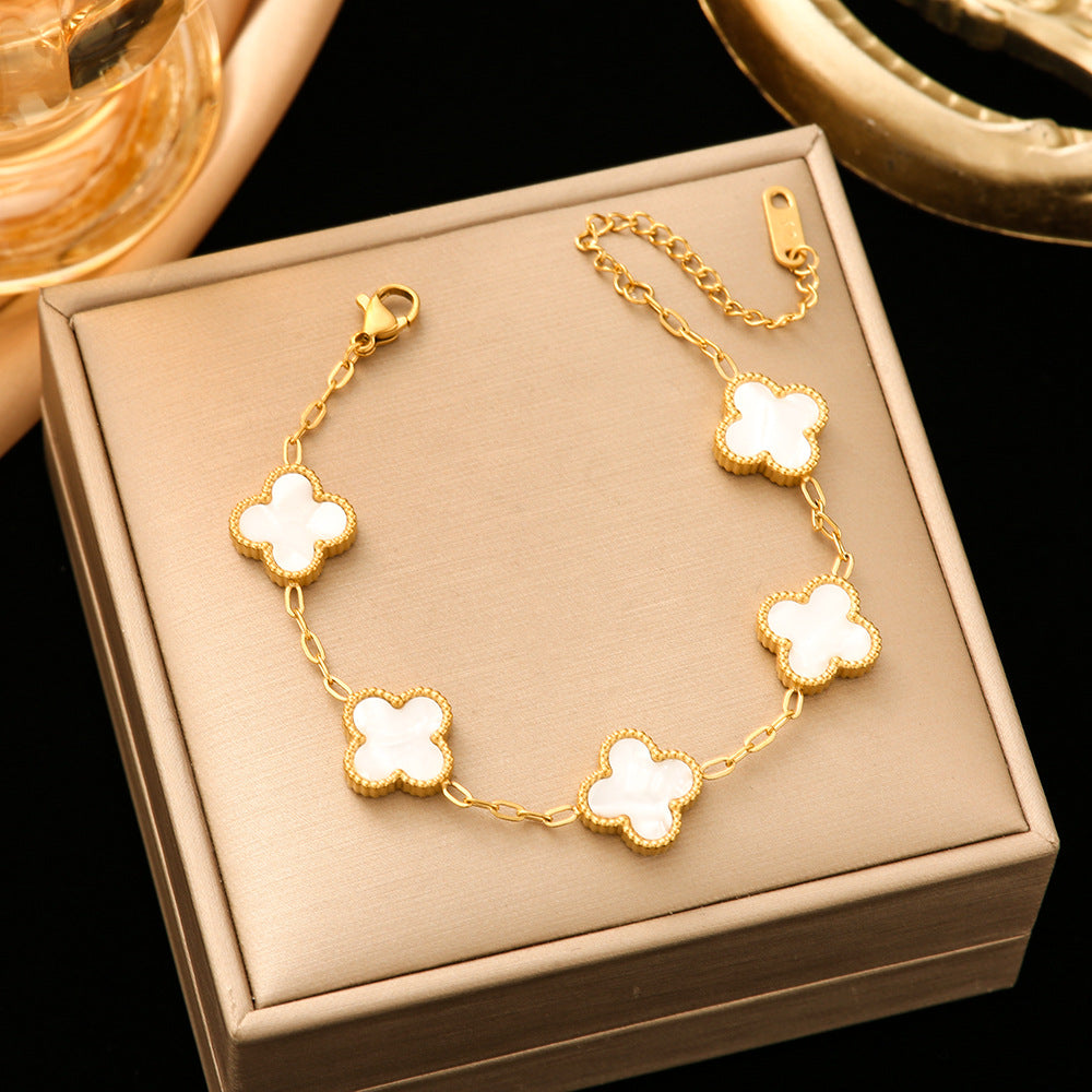 Version Light Luxury Good Luck Double-sided Pork Bracelets