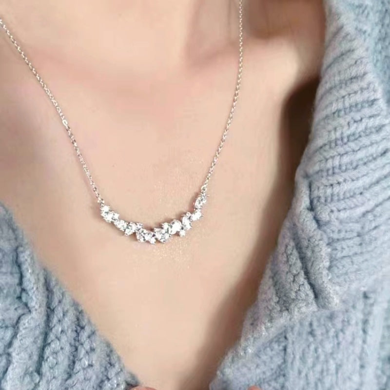 Chain Zircon Simple Niche Rhinestone Female Necklaces