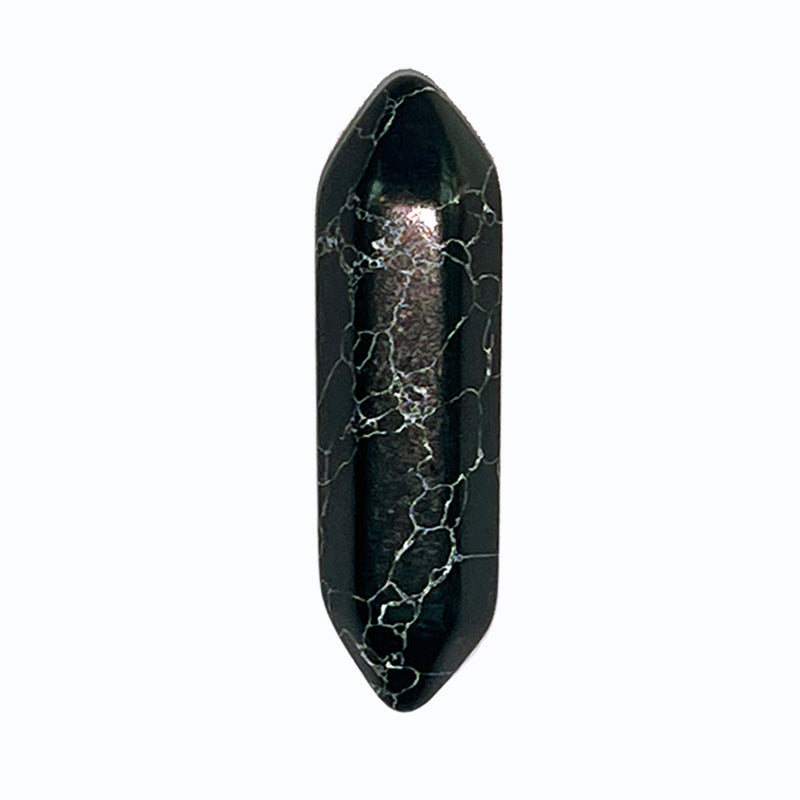 Stone Crystal Bullet Double Pointed Hexagon Prism Pendants