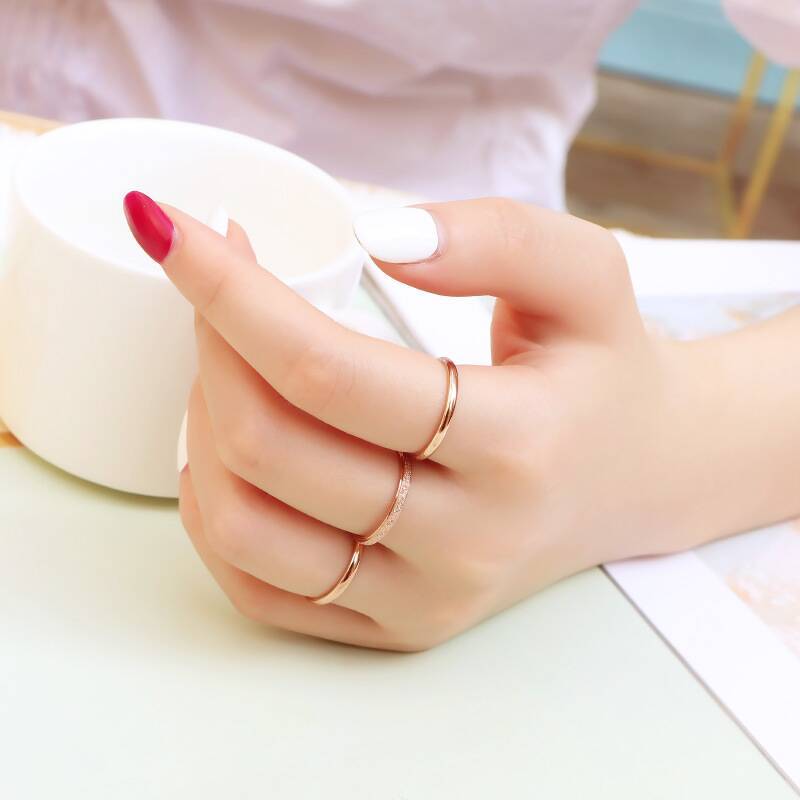 Simple Titanium Steel Female Fashion Personality Rings
