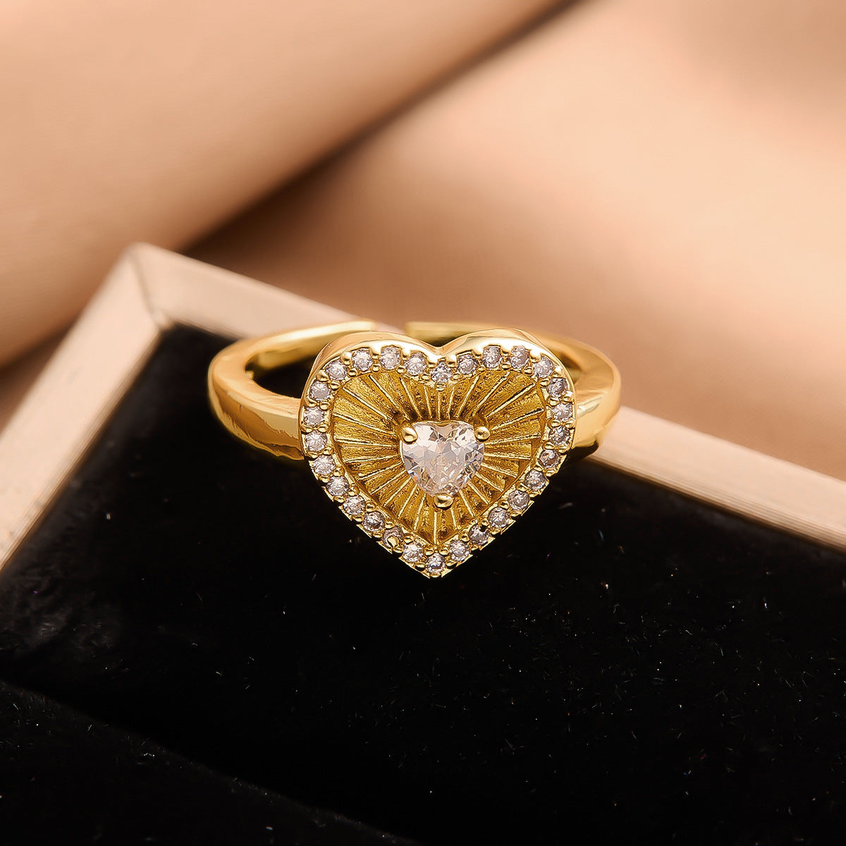 Real Gold Plated Copper Female Niche Rings