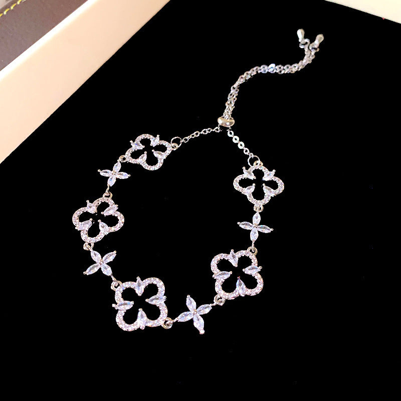 Women's High Version Lucky Four-leaf Grass Light Luxury Bracelets