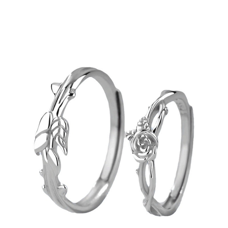 Couple Pure Sier Fashionable Temperamental Sterling Rings