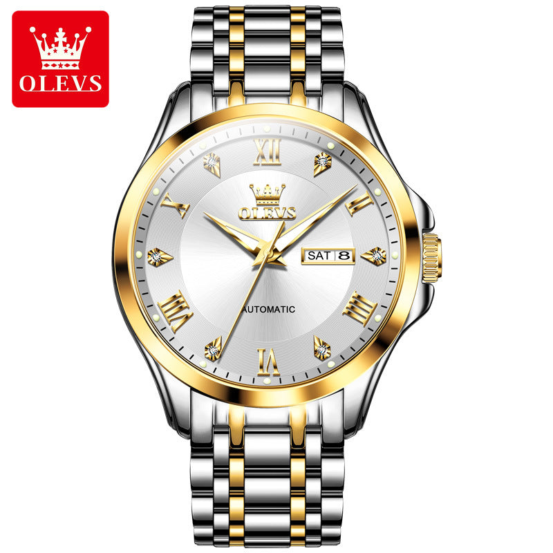 Men's Cool Watch Double Calendar Automatic Mechanical Watches