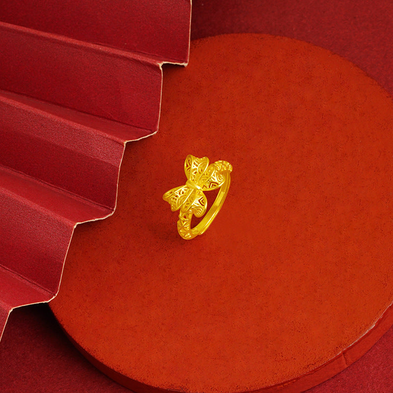 Bow Simulation Brass Decoration Vietnam Alluvial Gold Pendants