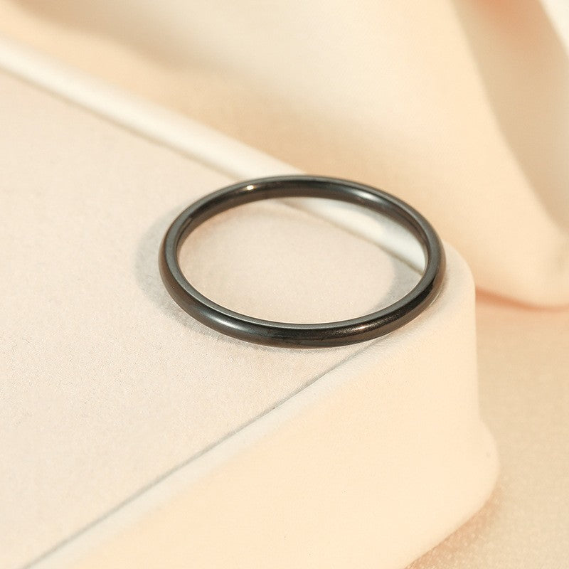 Steel Simple Very Fine Color Glossy Rings