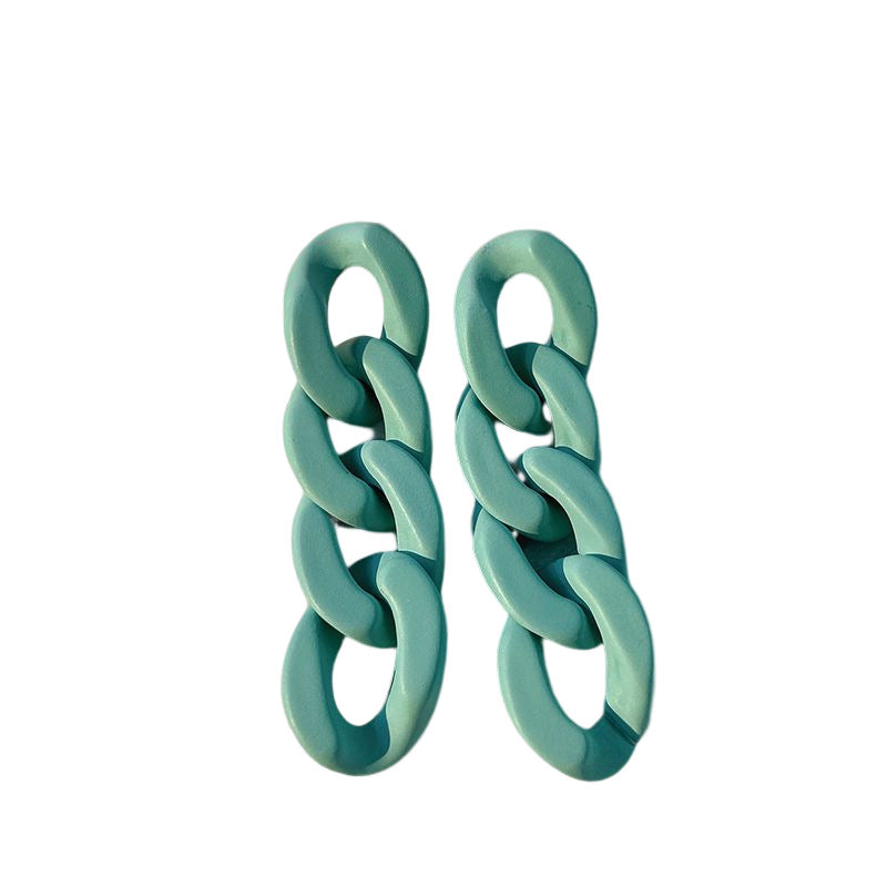Fashion Design Candy Color Chain Female Dopamine Rings