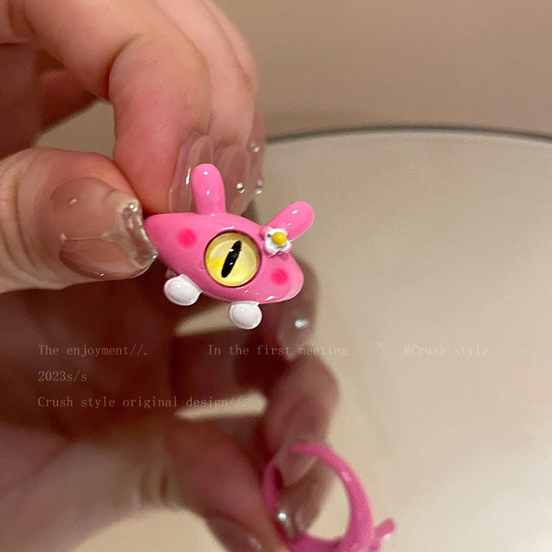 Little Monster Collection Cute Female Personality Rings