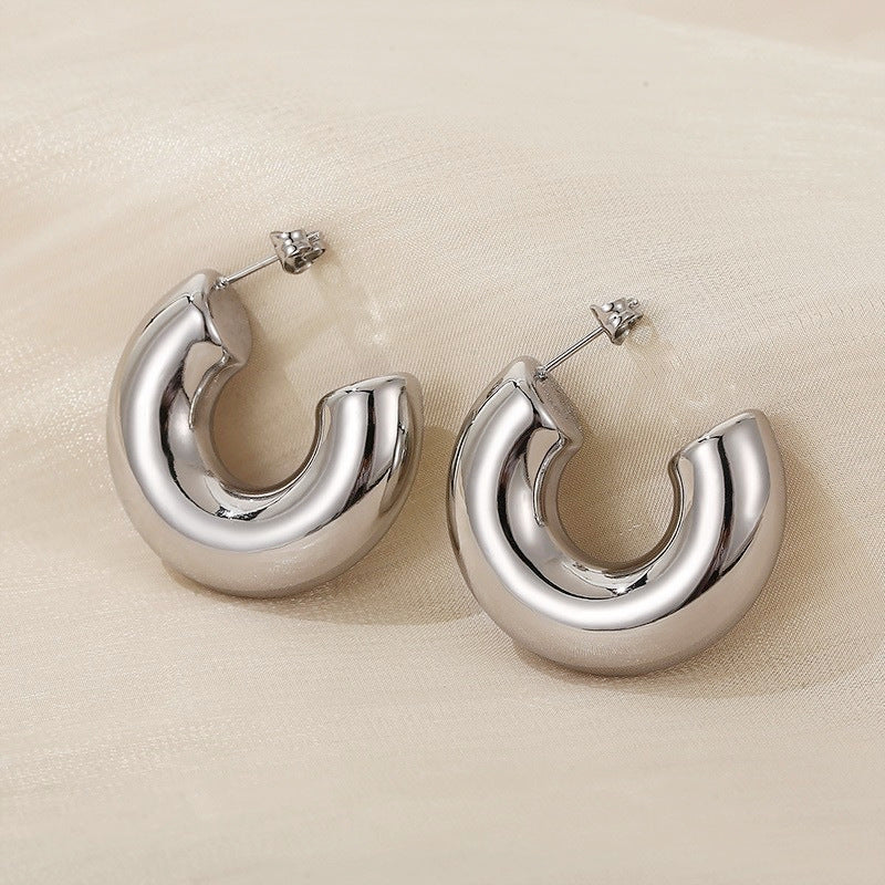 Women's Female High-grade Geometric Type Accessories Frosty Earrings