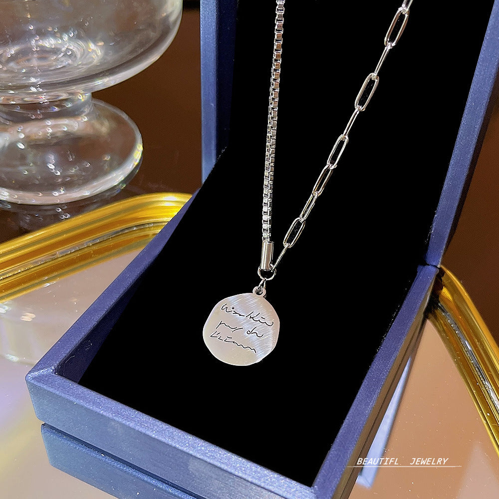Women's Bow Zircon Clavicle Chain Titanium Steel Necklaces